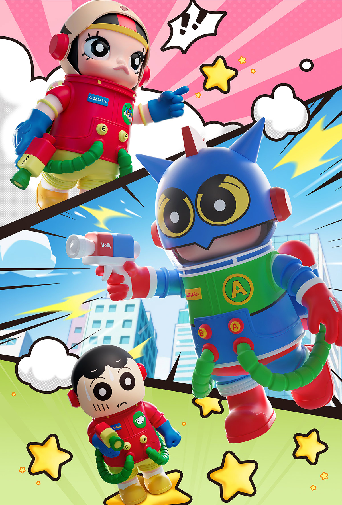 MEGA SPACE MOLLY 400%+100% Crayon Shinchan - POP MART (Thailand)