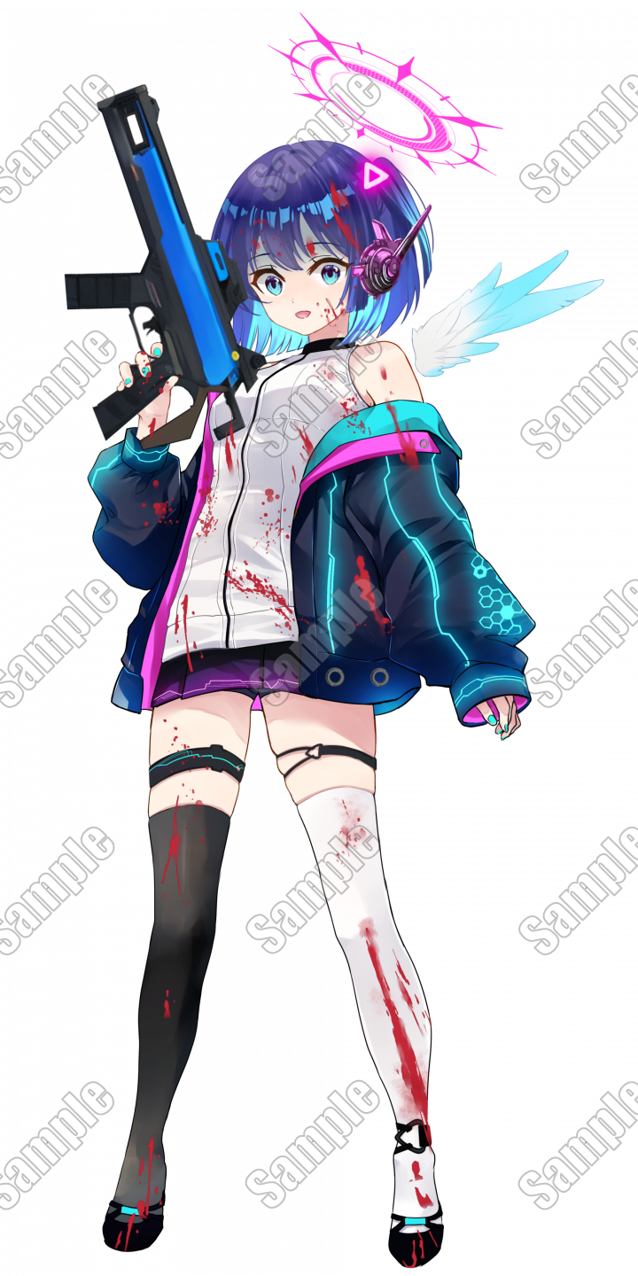 サイバーパンクな女の子TRPGやゲーム等にご利用いただけるキャラクター