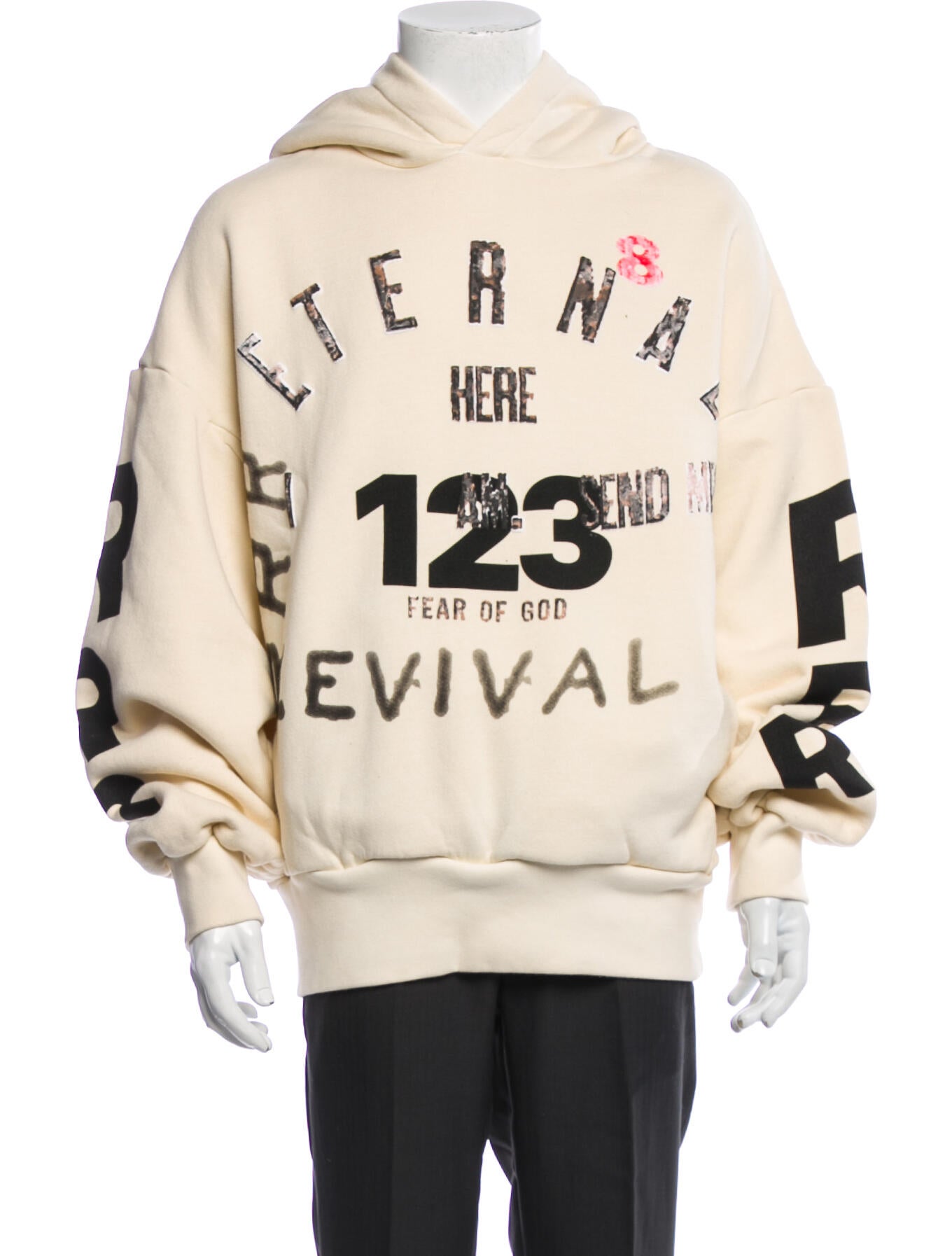 Fear Of God x RRR123 Revival Graphic Print Hoodie - Neutrals
