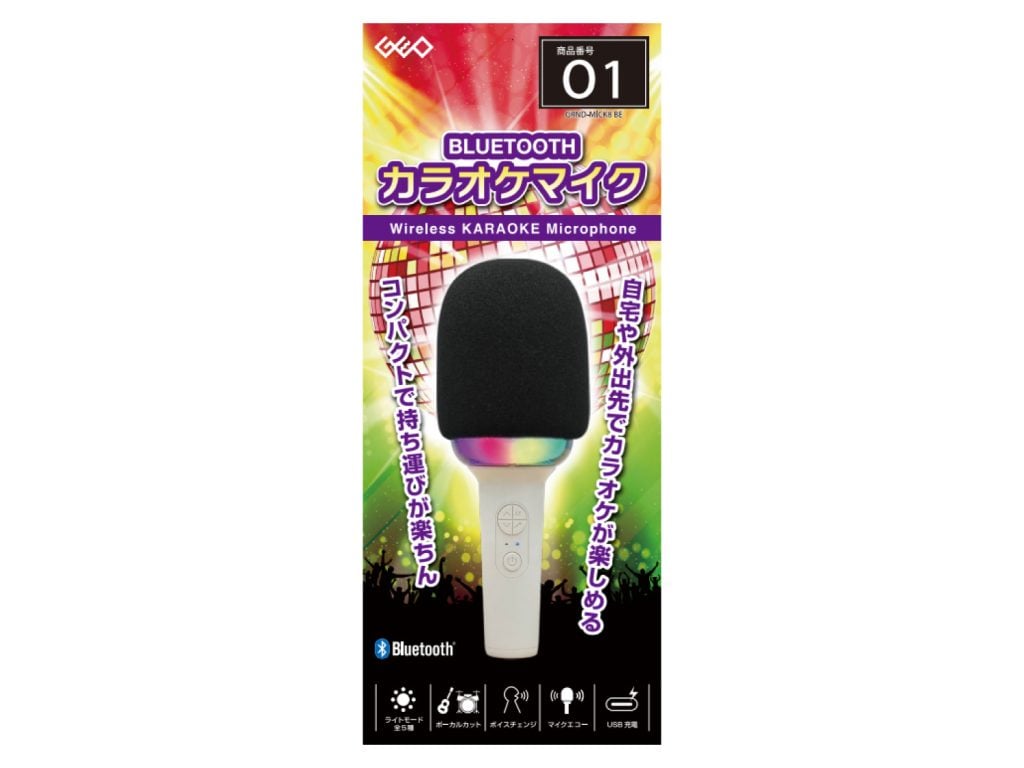 Bluetoothカラオケマイク”GRND-MICK8”、Bluetoothポータブルカラオケ