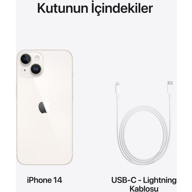 Apple iPhone 14 128 GB Beyaz Fiyatı - Taksit Seçenekleri