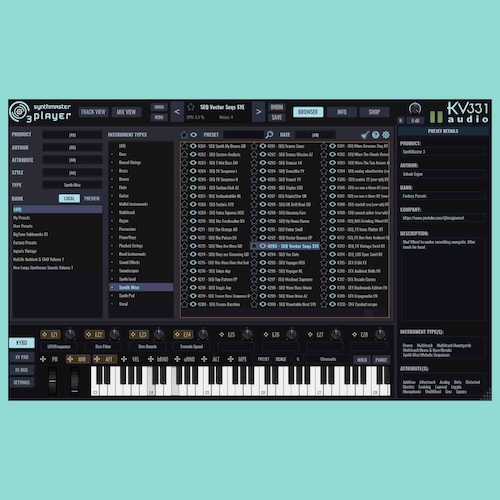 KV331 Audio「SynthMaster 3 Player」シンセ初心者でも挫折しない