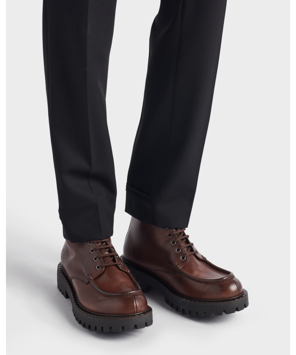 PRADA/プラダ_Men通販 | レースアップレザー ブーティー【送料無料