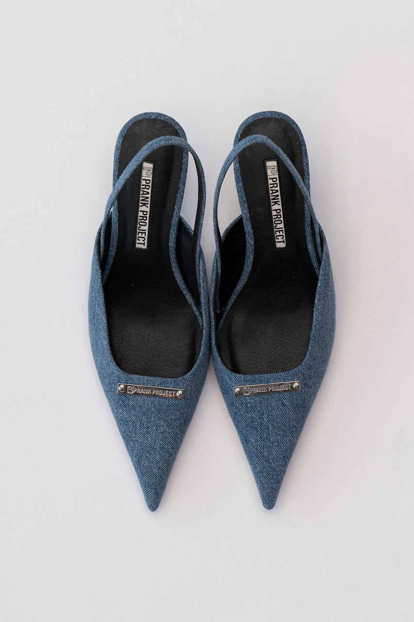 PRANK PROJECT】 ポインテッドトゥミュール ブラック PRANK PROJECT