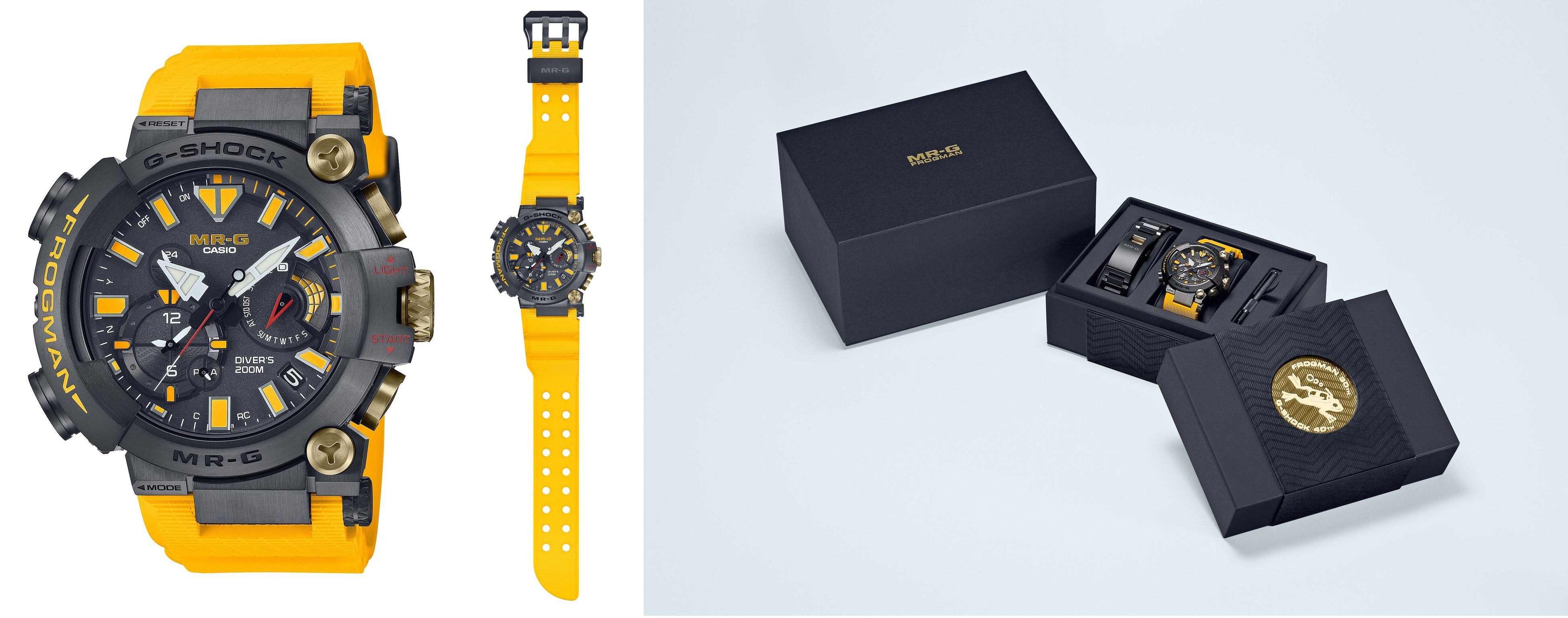 イエローが映えるメタル仕様の耐衝撃ダイバーズウオッチ | カシオ