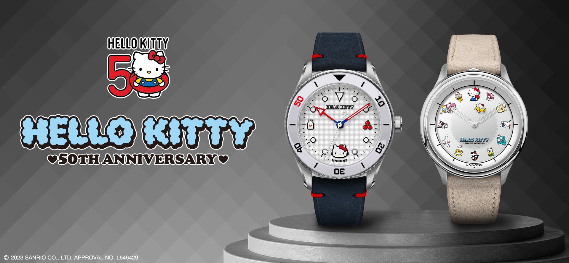 キティ50周年モデル】UNDONEからハローキティ生誕50周年記念モデルが