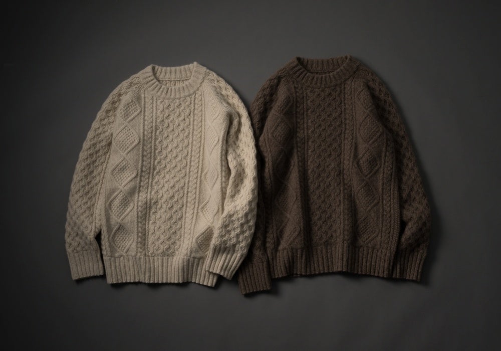 伝統柄カシミヤ100%セーター第二弾！】無骨な雰囲気とカシミヤの軽さと