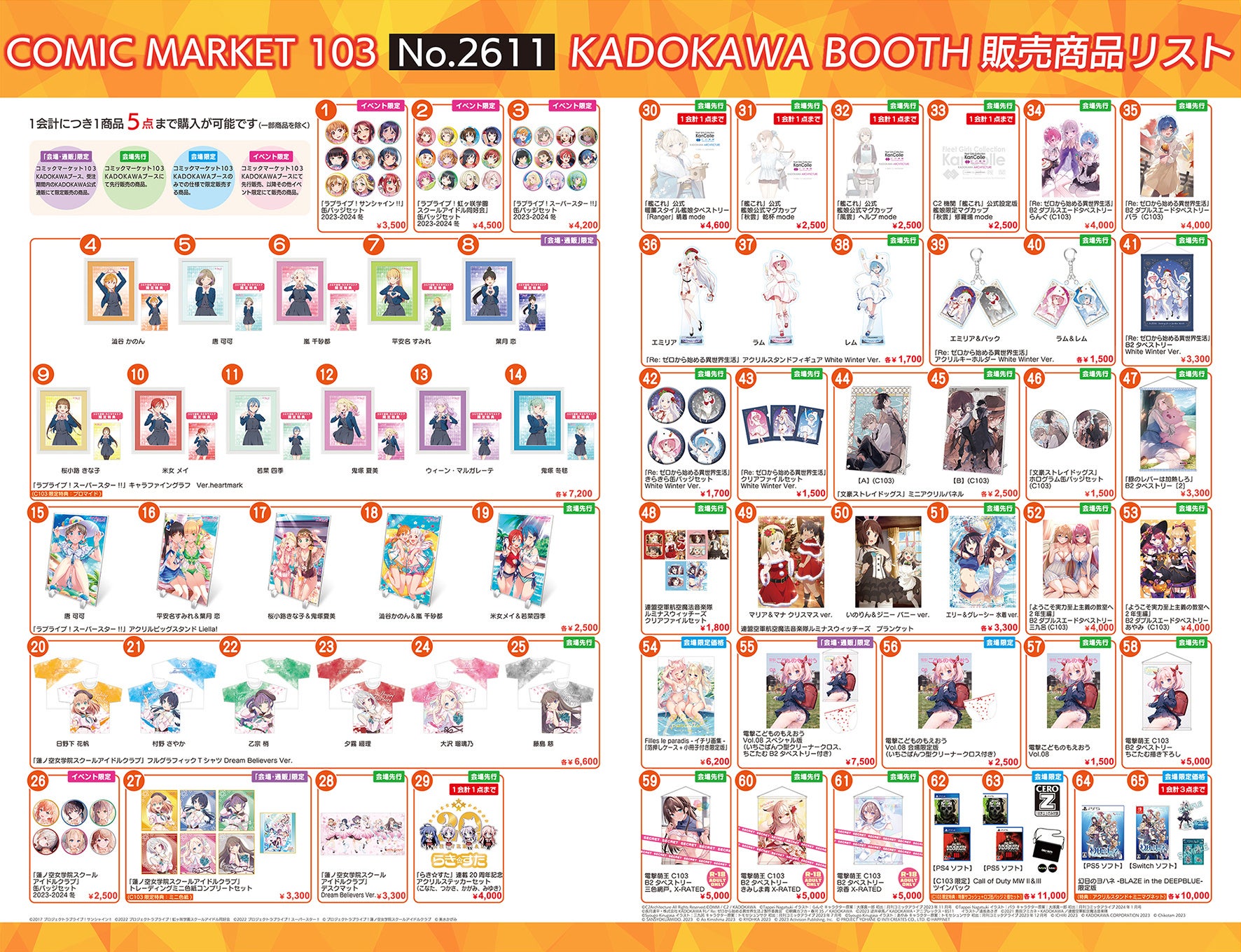 12/30・31はコミックマーケット103】KADOKAWAブース販売商品を大公開