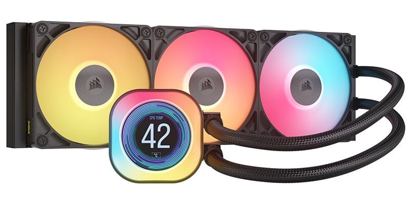 冷却効率に優れたiCUE LINK対応の水冷一体型CPUクーラー、CORSAIR社製