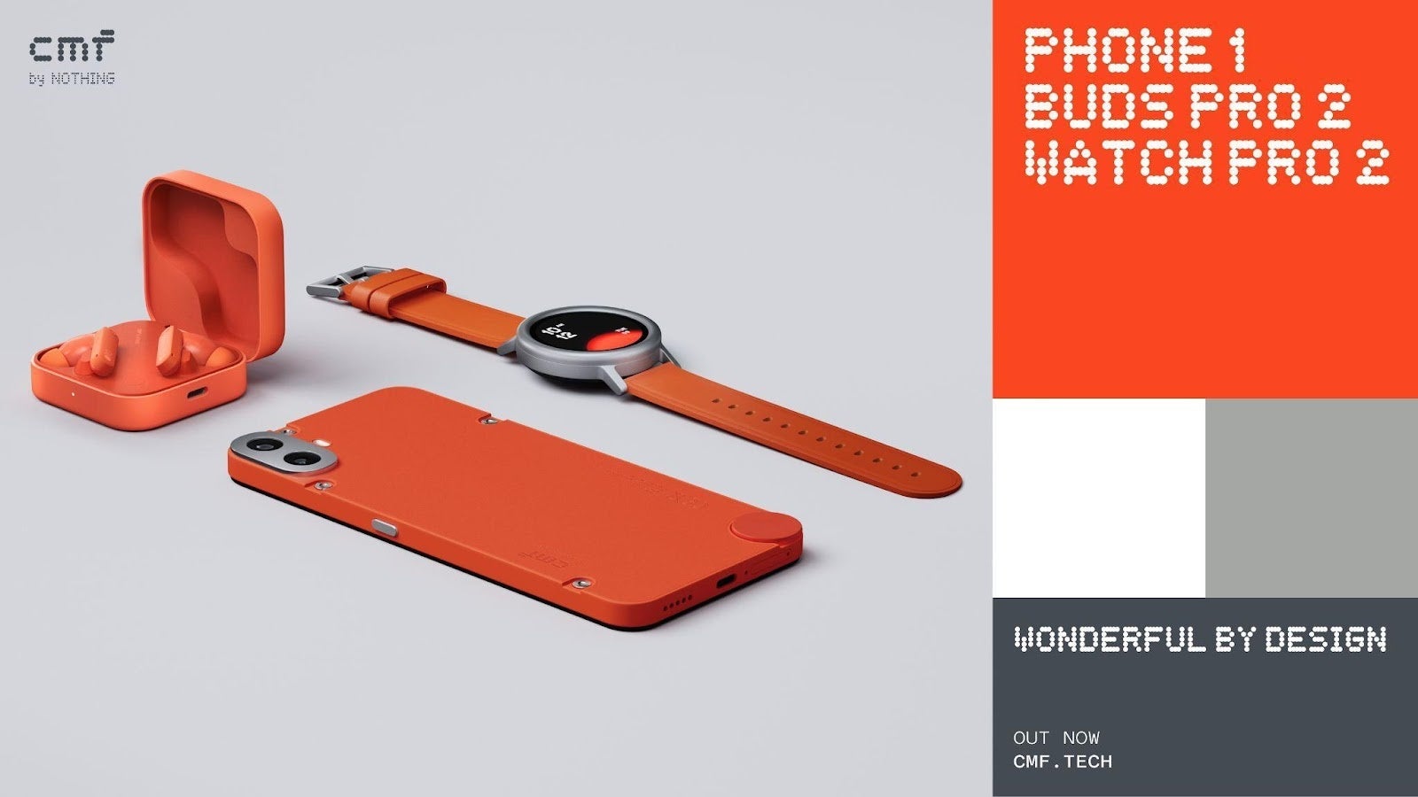 CMF by Nothingが、第2世代のイヤホンCMF Buds Pro 2およびスマート