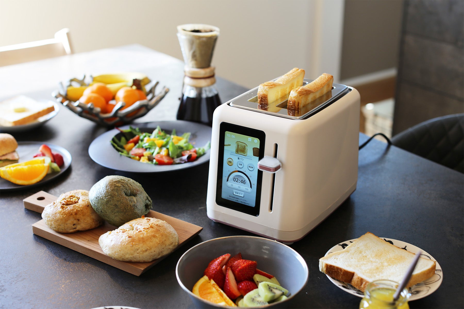 パン好き必見！タッチパネルで理想の焼き加減に。ポップアップ