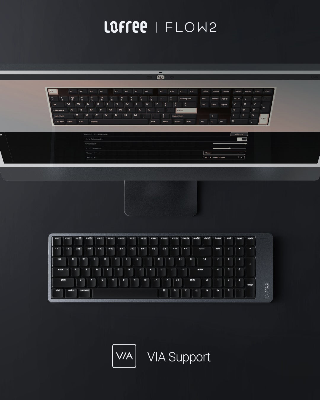 三陽合同会社、Lofree最新ロープロファイルキーボード『Flow 2