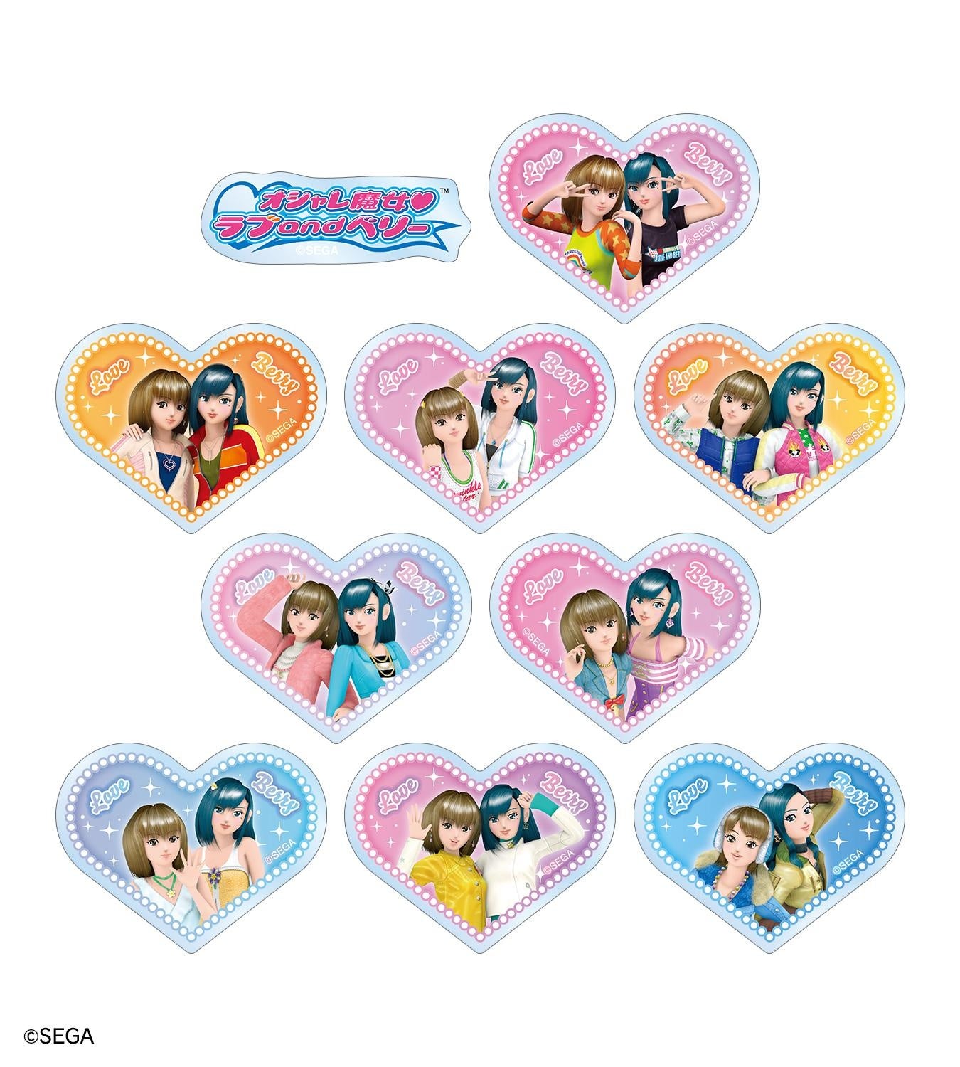 オシャレ魔女 ラブ and ベリー』のトレーディングアクリルステッカー