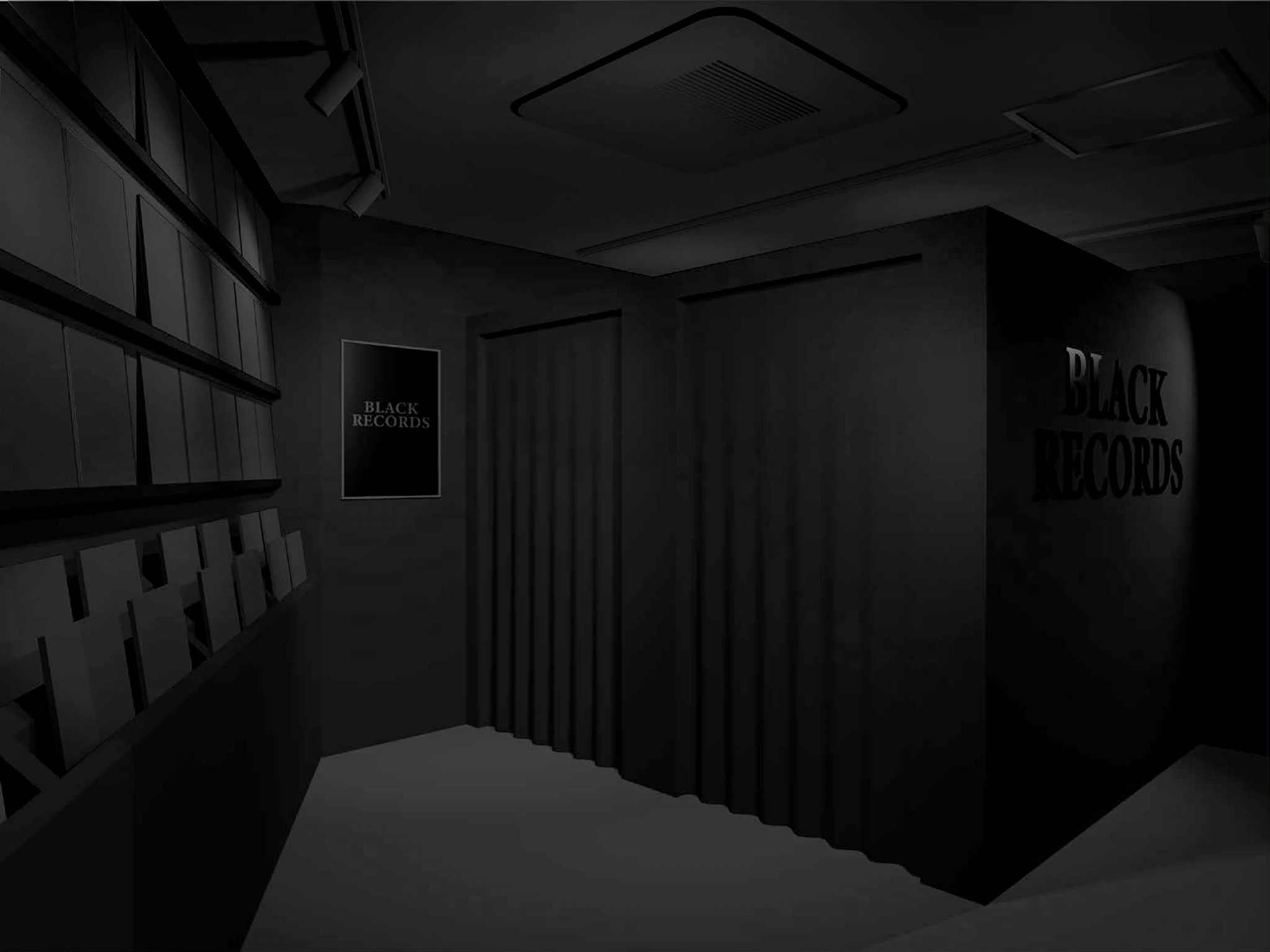 世界初、カバーアートが一切存在しない黒塗りのレコードショップ