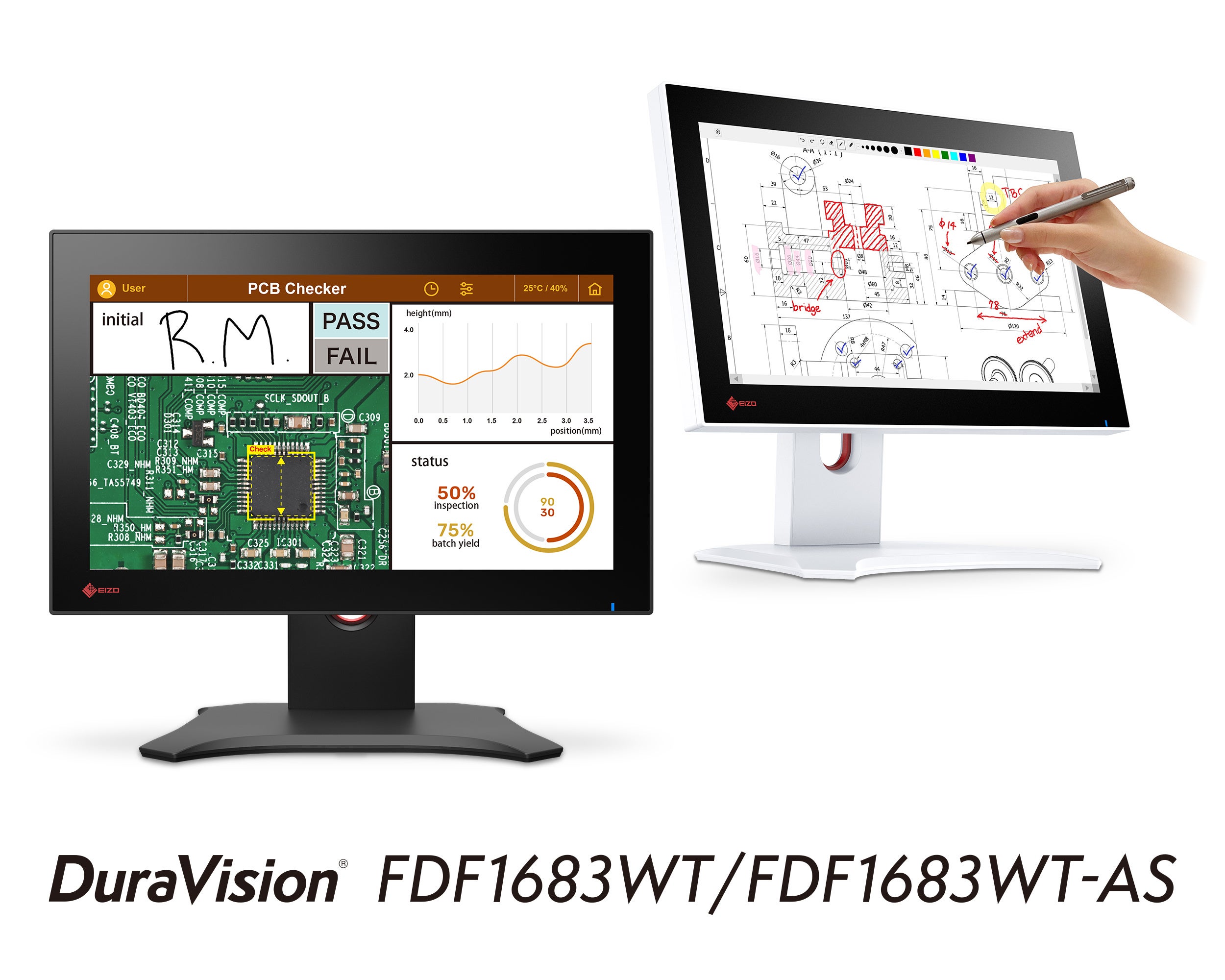 産業機器組込みからペーパーレス用途まで、操作性の高い15.6型