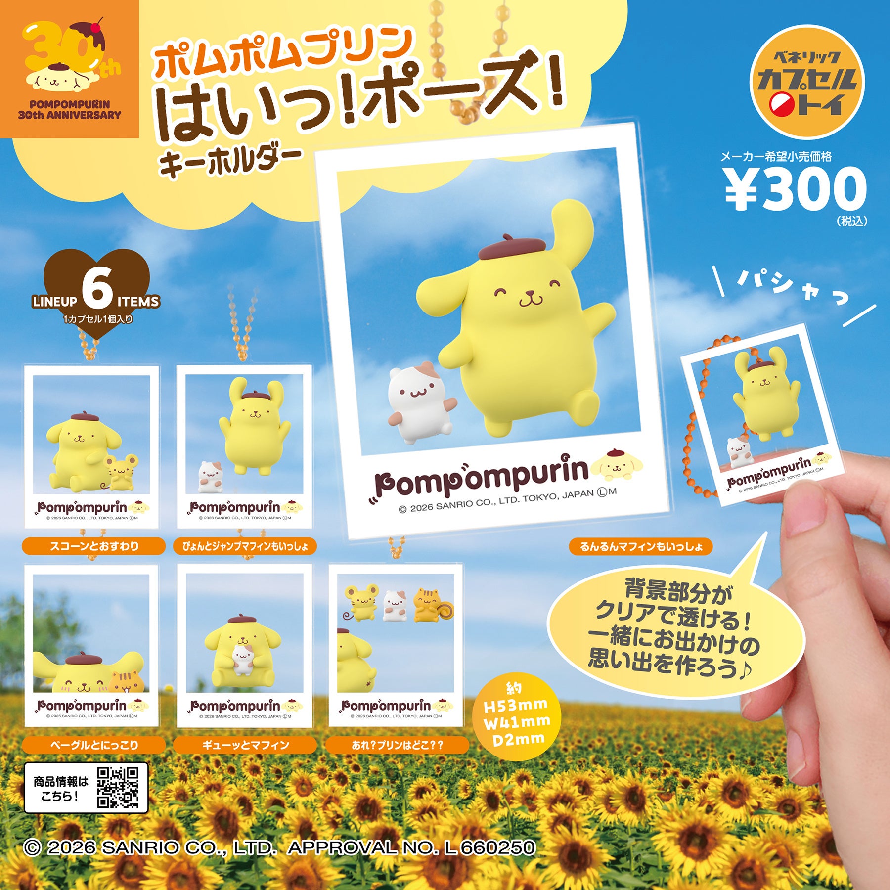 キャラクターとのおでかけ気分を楽しめるキーホルダーに、デビュー30