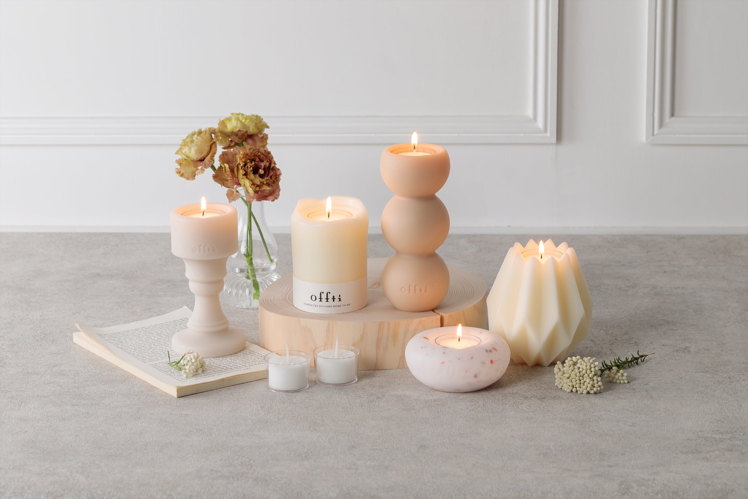 溶けないロウでできたキャンドルホルダー「offtiシリーズ」に新たな