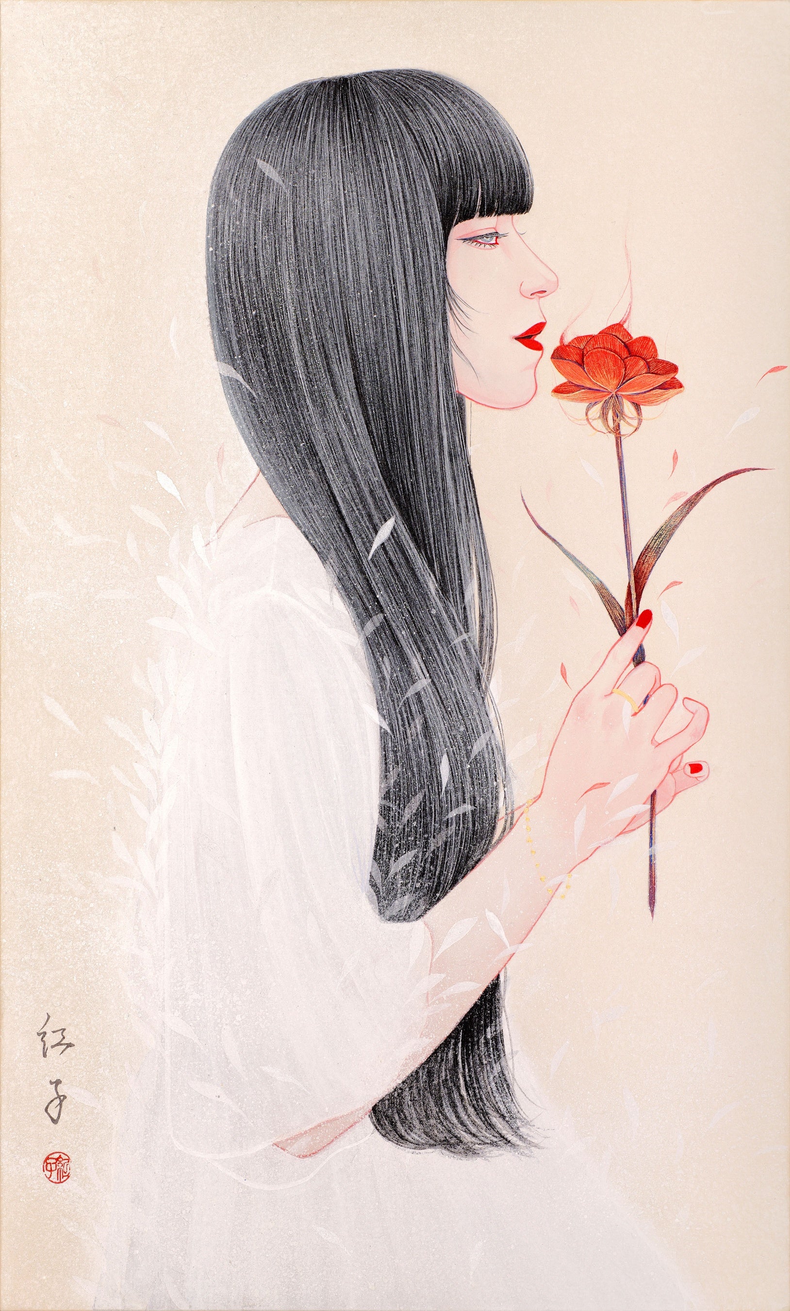 銀座三越 本館7階 ギャラリー】丁子紅子 日本画展 ―はなことば―儚くも