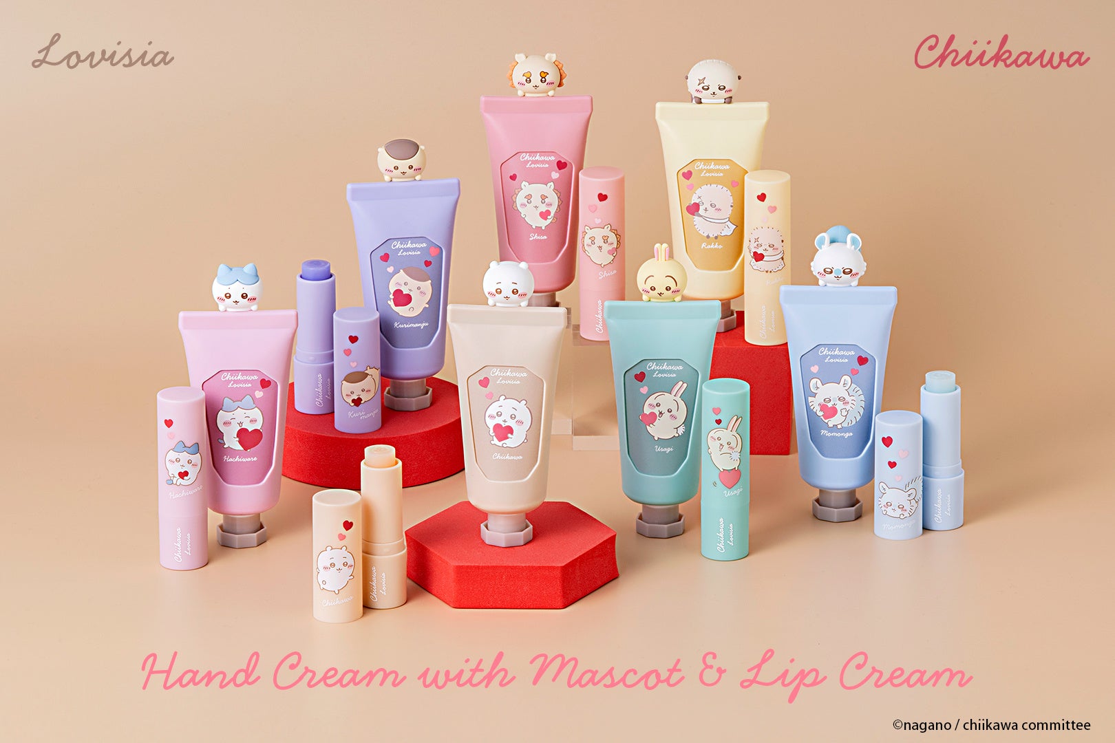 ちいさくてかわいいマスコット付き！ちいかわハンドクリーム＆リップ