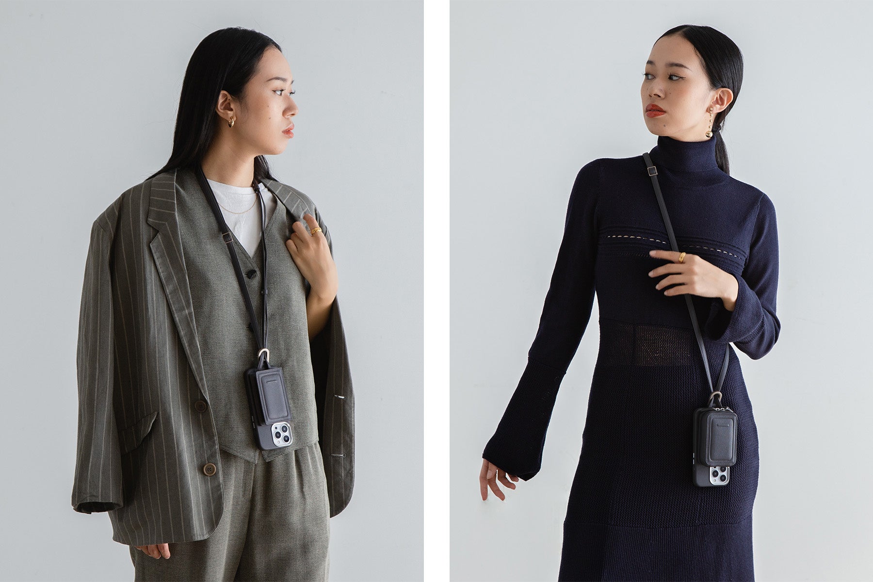 objcts.ioのレザースマホショルダーに待望の新色「グレー」が登場