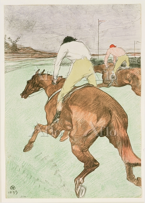 新品 馬騎手の絵画 新品 馬騎手の絵画