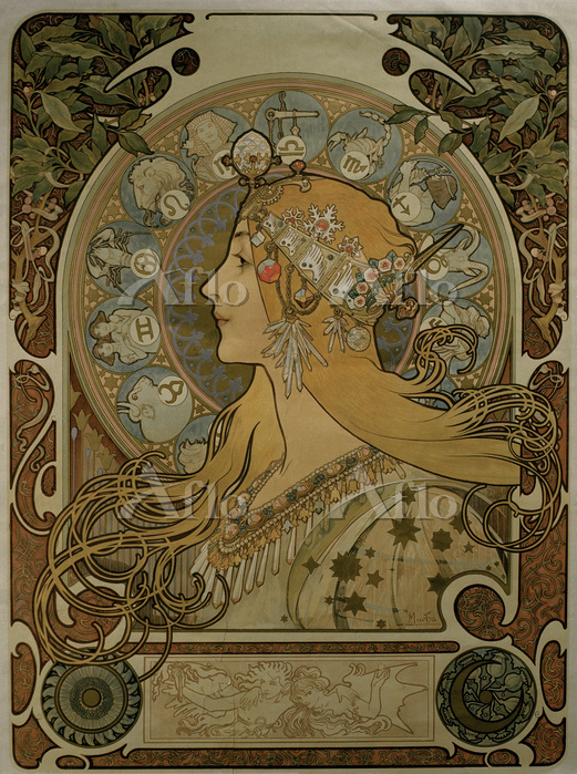 アルフォンス・ミュシャ 「黄道十二宮」 [87959973]のアート作品 - アフロ