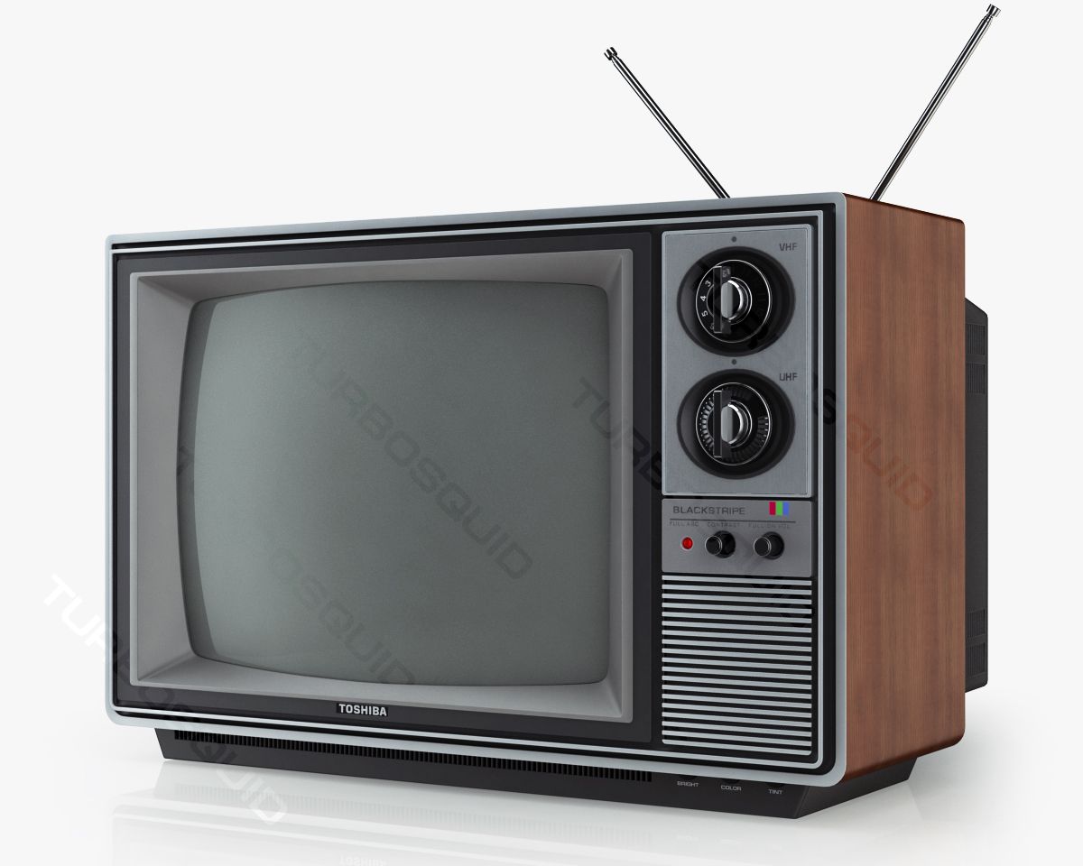 レトロテレビ東芝ブラックストライプ 3Dモデル $49 - .3ds .fbx .max