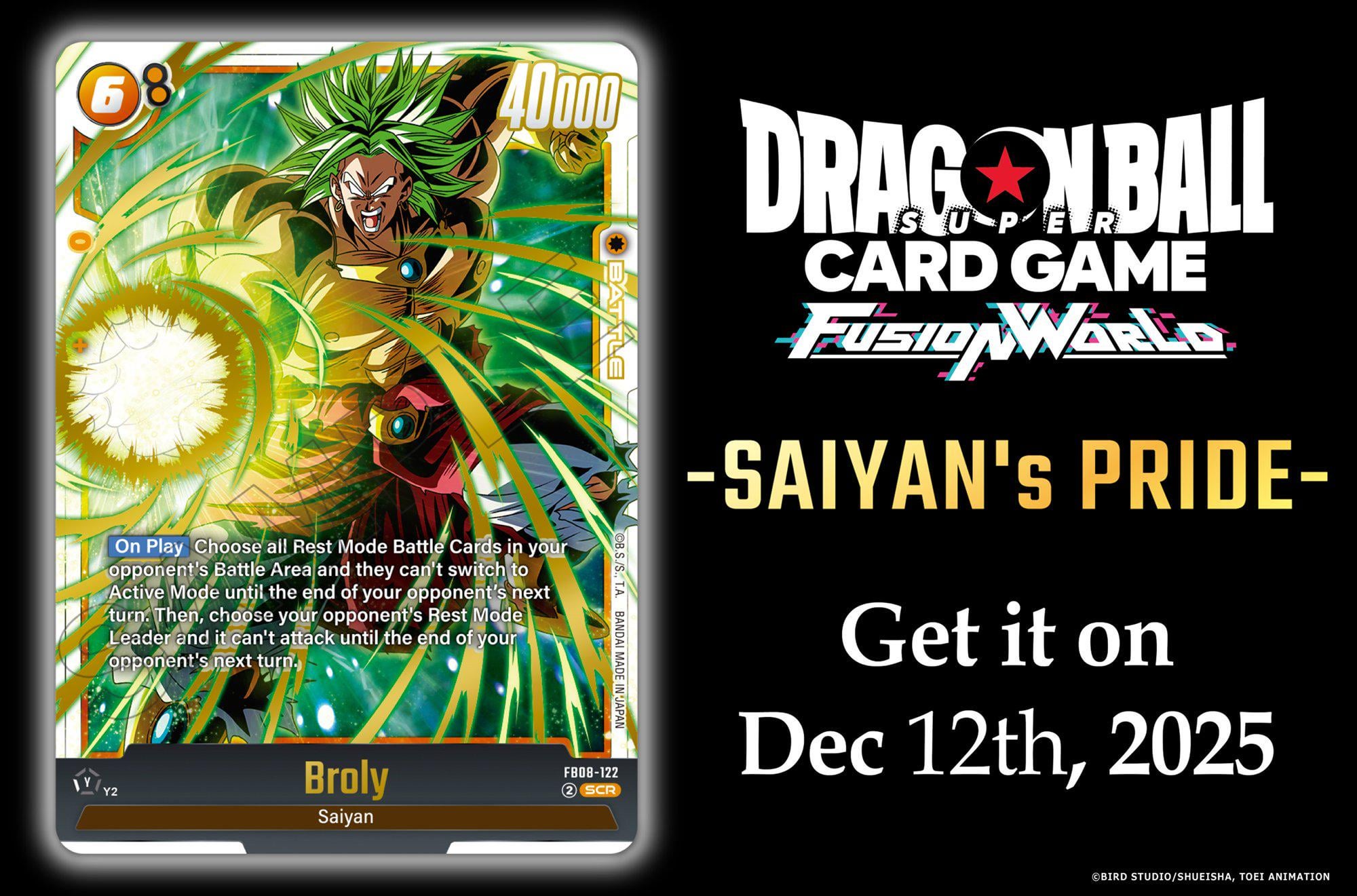 FB08 Broly SCR Reveal : r/dbsfusionworld