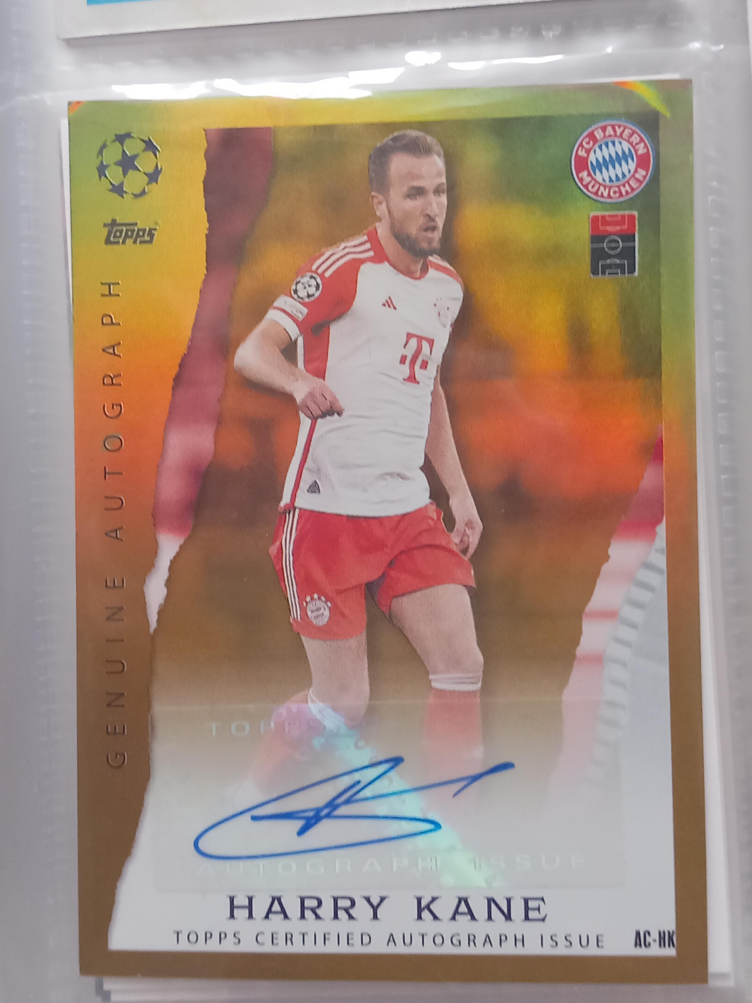 Harry Kane Topps Bayern Munich genuine autograph value : r/soccercard