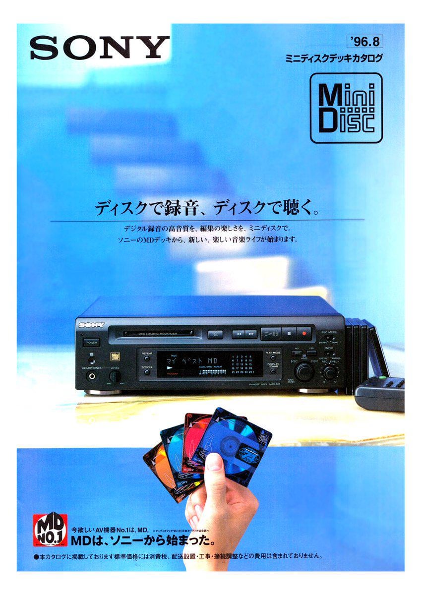In 1996, Sony introduced the MDS-S37 MiniDisc deck, featuring wide