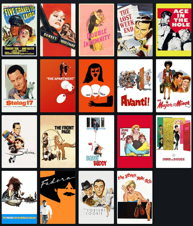 I've been working my way through Billy Wilder's filmography while
