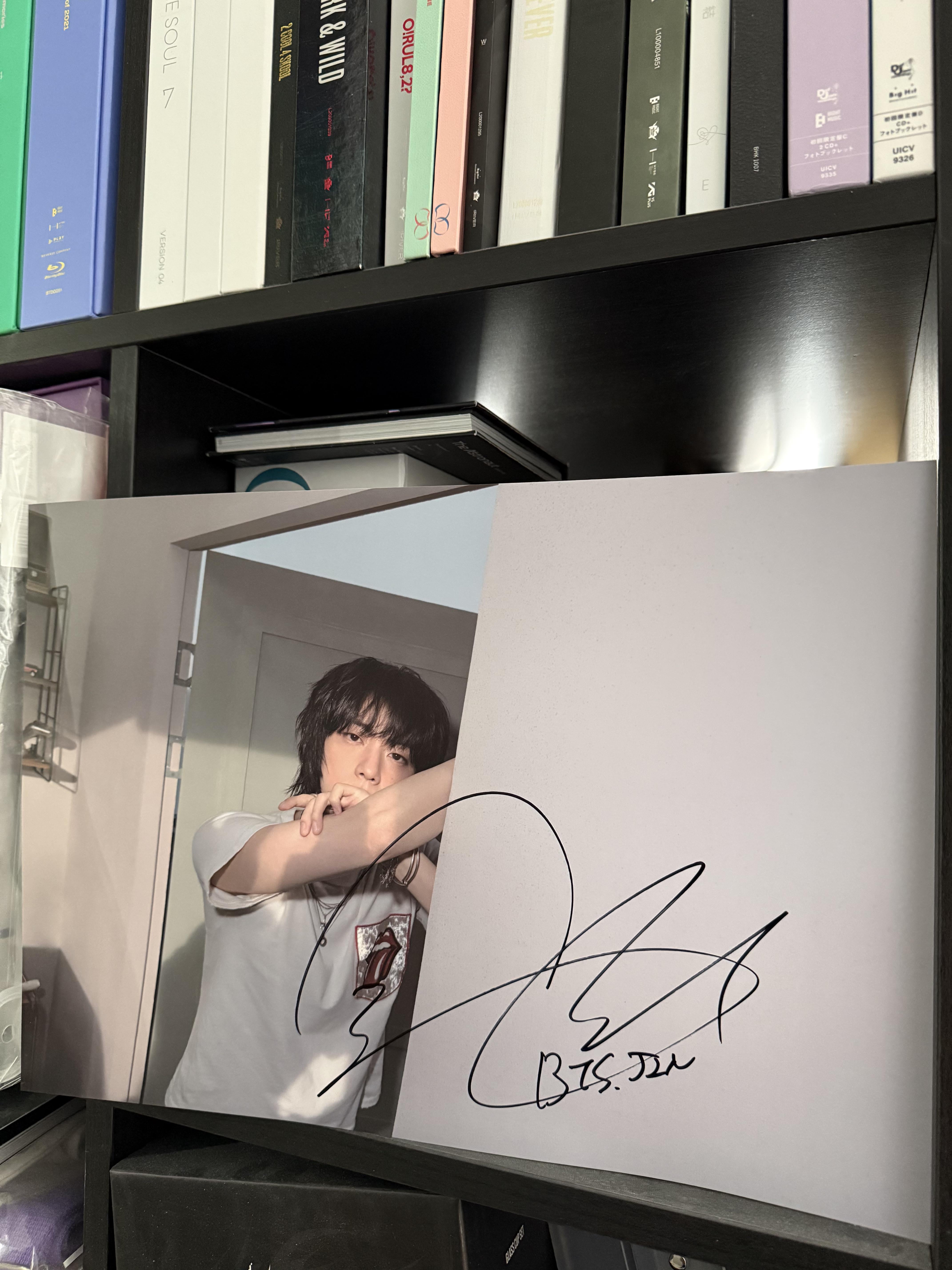 JIN ECHO AUTOGRAPHED POSTER and what have you won before? : r/bts7