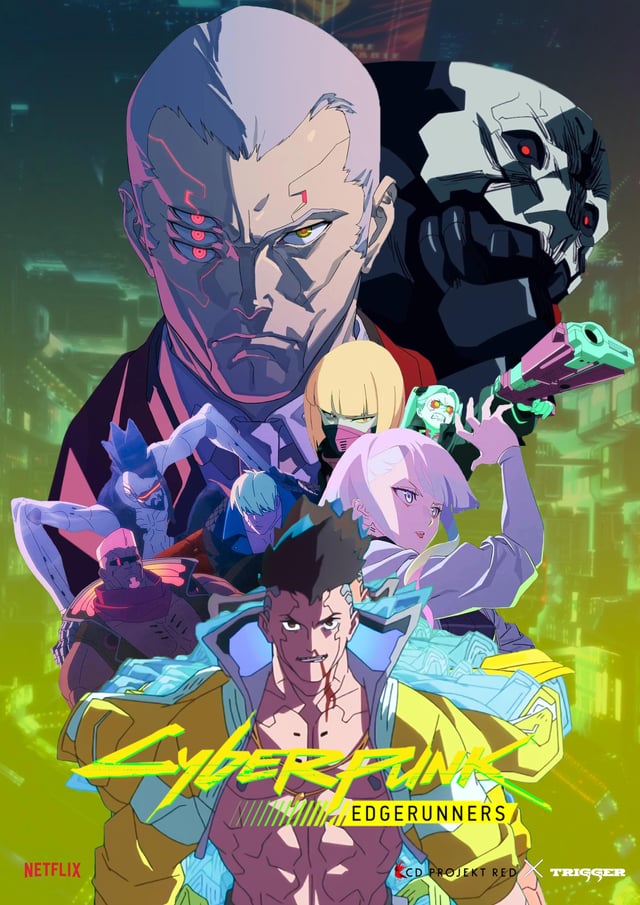 2年くらい前にサイバーパンク エッジランナーズのポスター作ったん