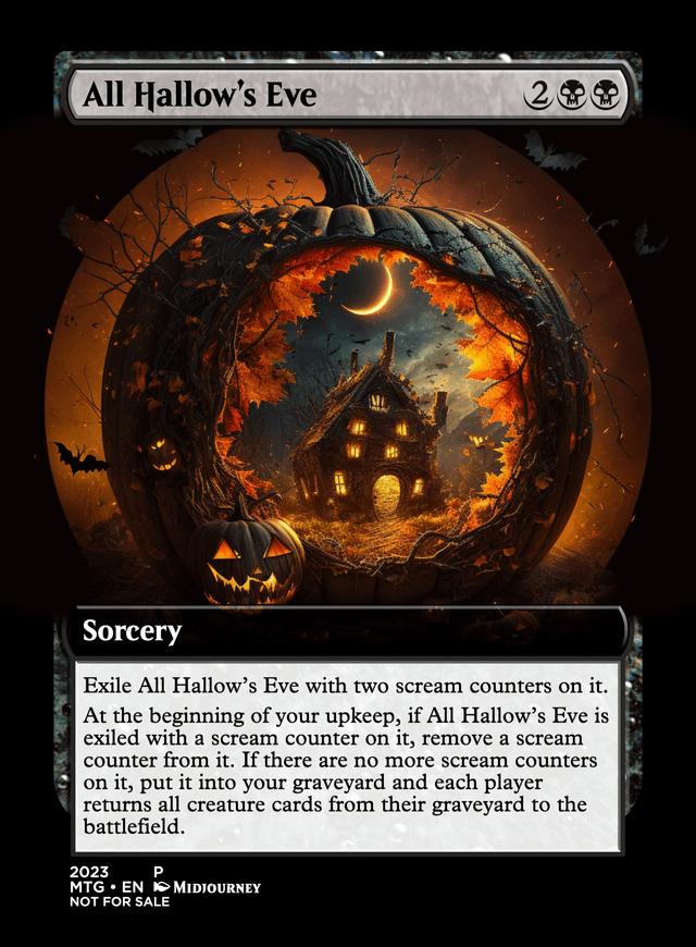 Midjourney generates art based on the card name, Day 38: All