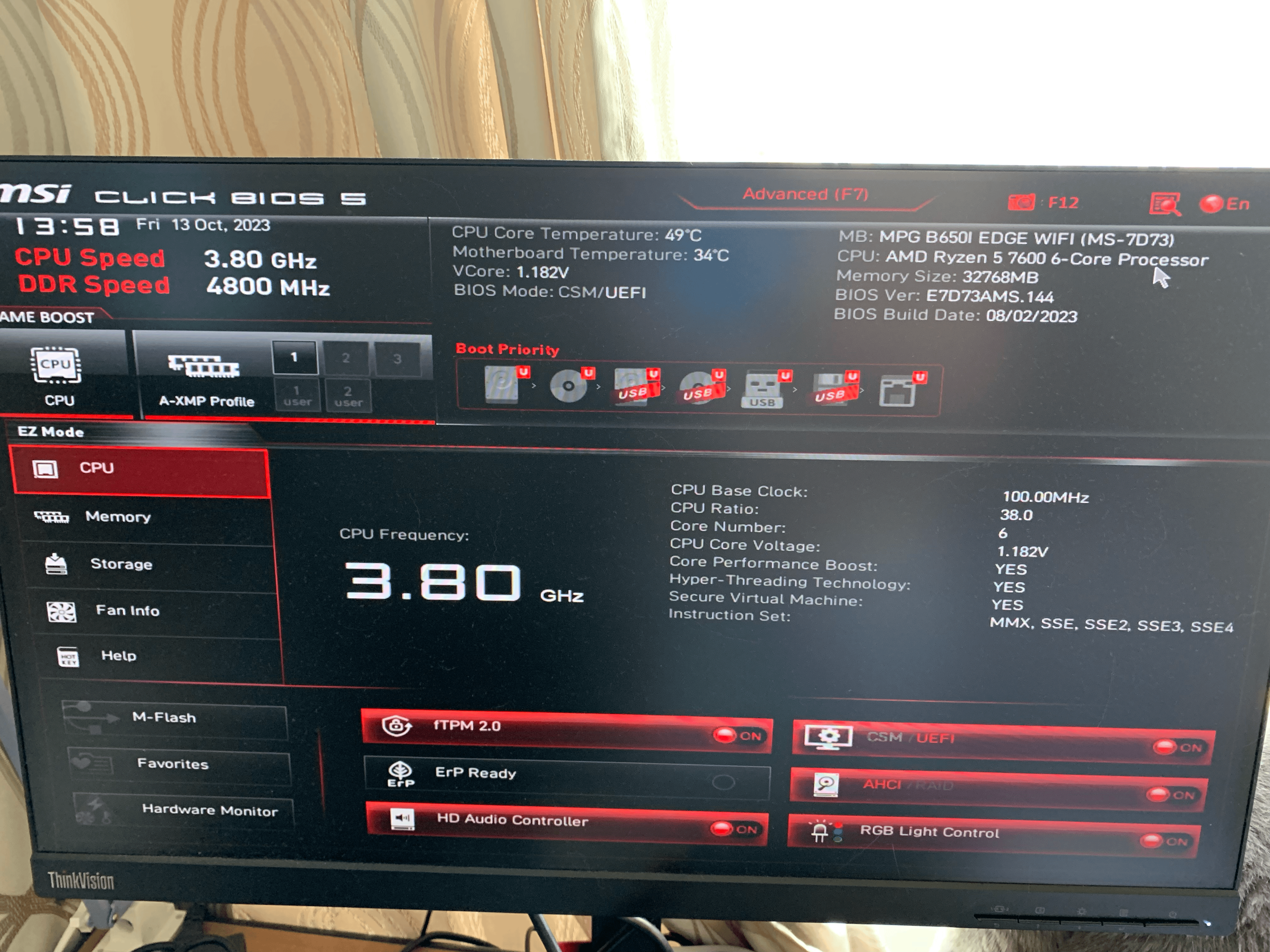 MSI B650I EDGE WIFI - DDR5 XMP does not work : r/MSI_Gaming
