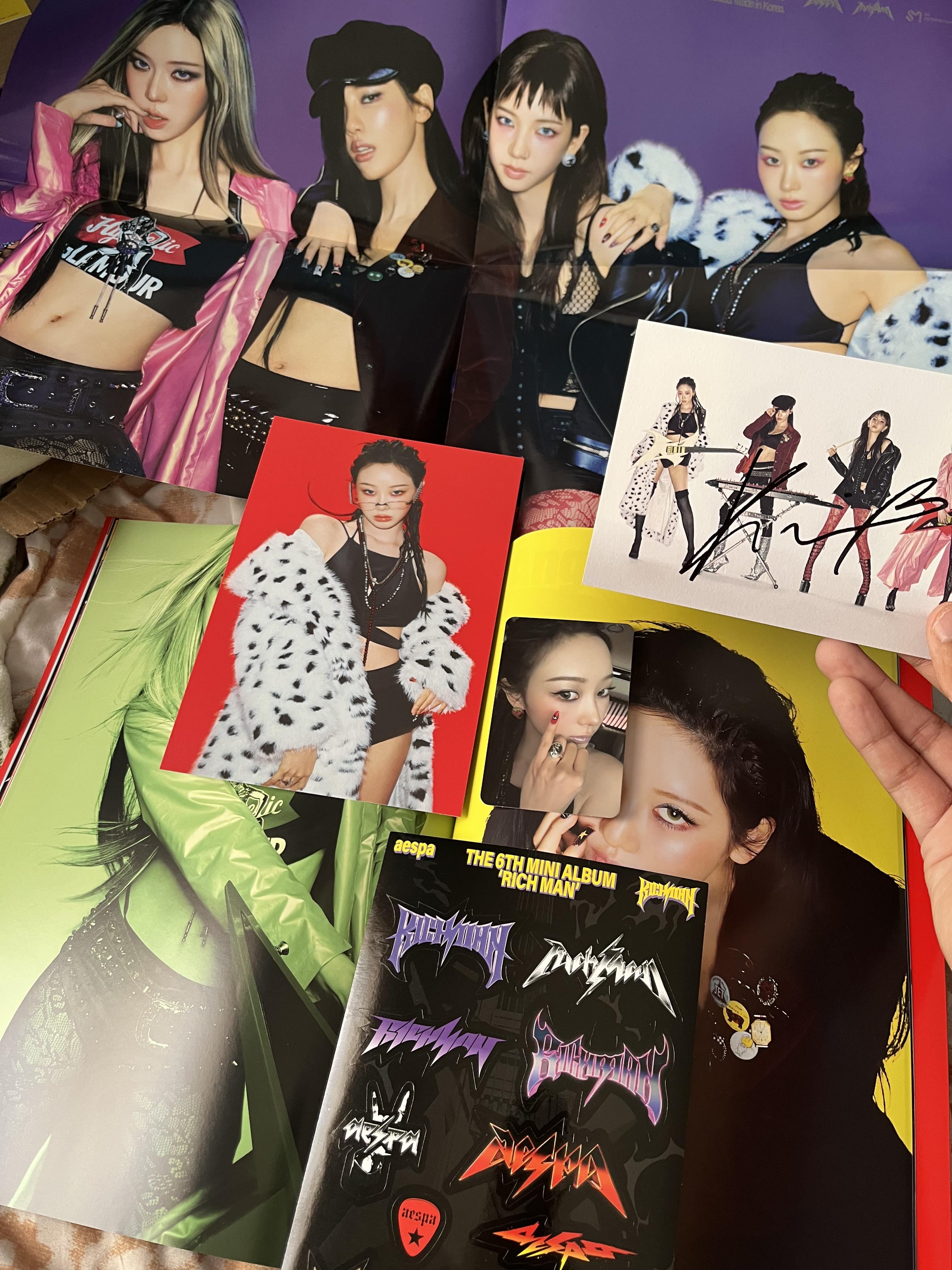 signed aespa rich man album : r/kpopcollections