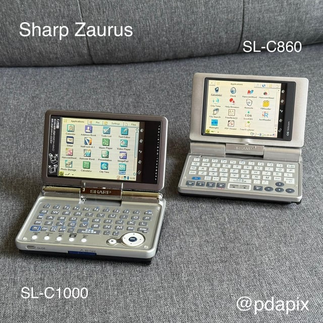 Two Linux-powered legends from Japan 🇯🇵 — the Sharp Zaurus SL