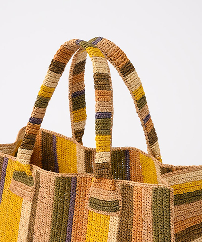 ラフィアマルチカラートートバッグ / オーガニックコットン – PRISTINE