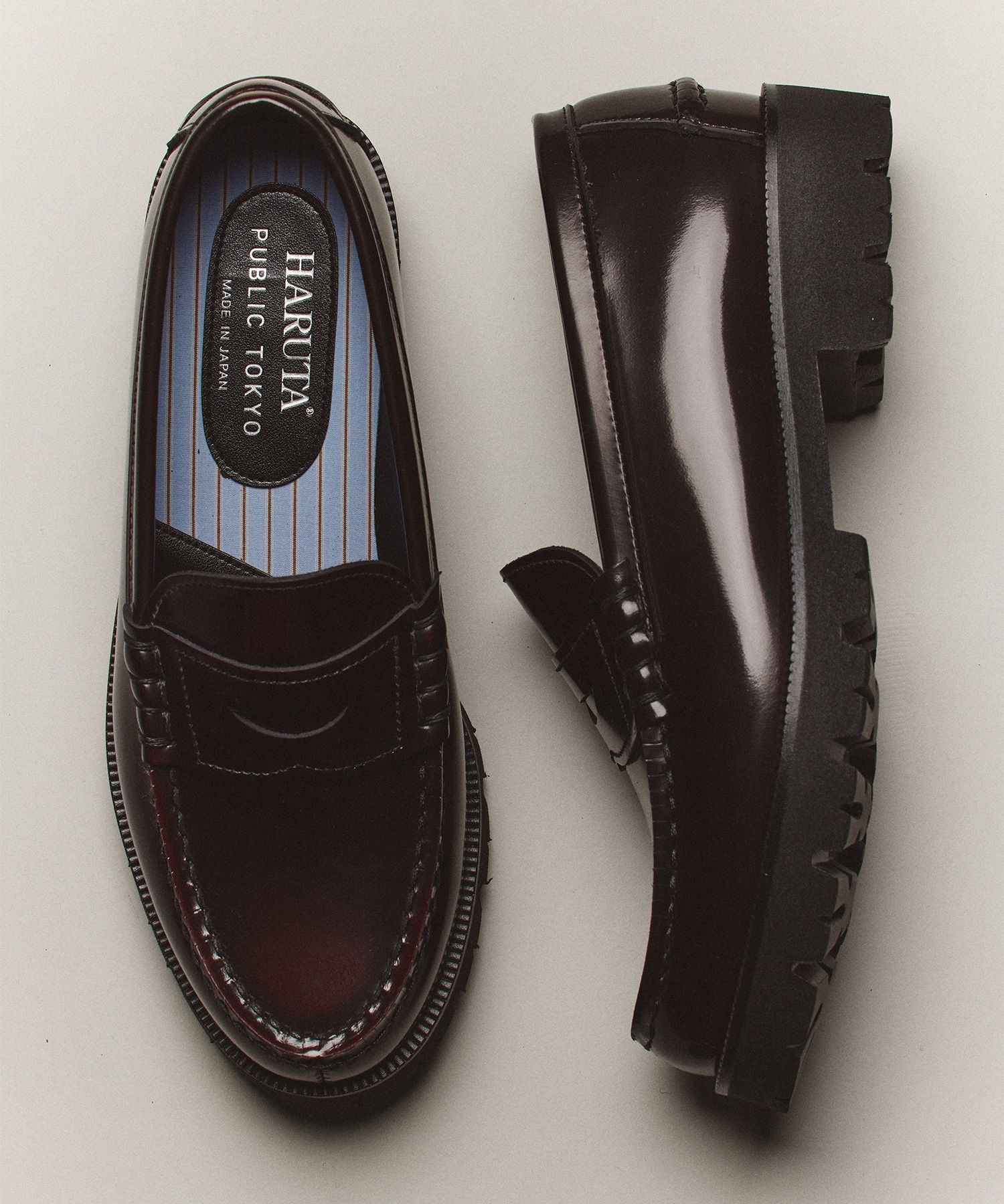 HARUTAトラックソールローファー(1 BLACK): : ウィメンズ｜PUBLIC