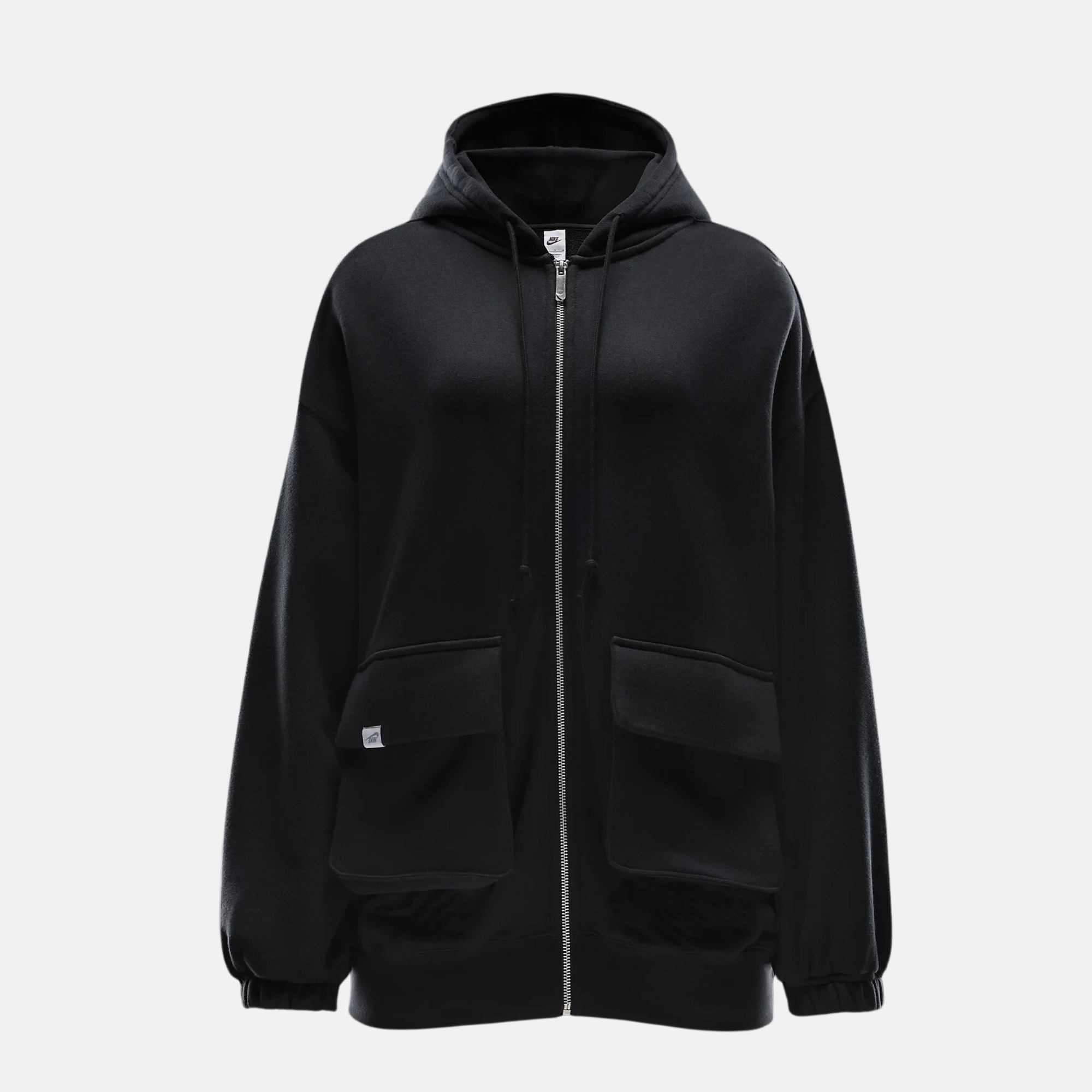 Nike Sportswear Women's Black Oversized Full-Zip French Terry