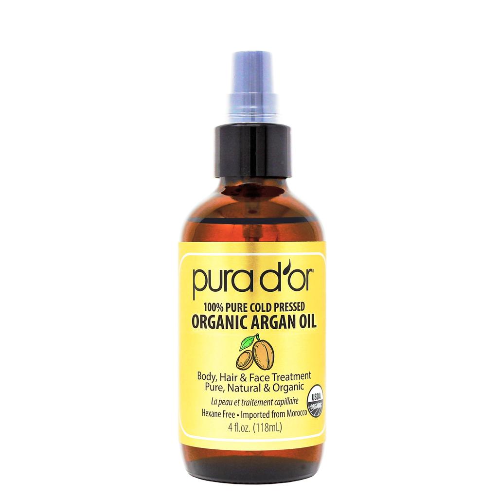 Pure Cold Pressed Organic Argan Oil Gold 4 oz – PURA D'OR