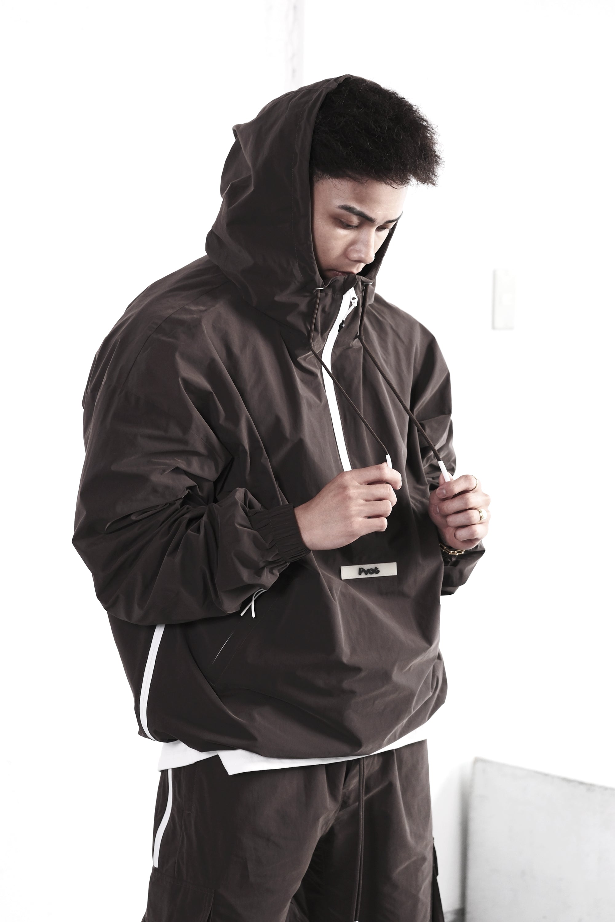 Pvot Anorak Premium Nylon Jacket (Charcoal Gray)