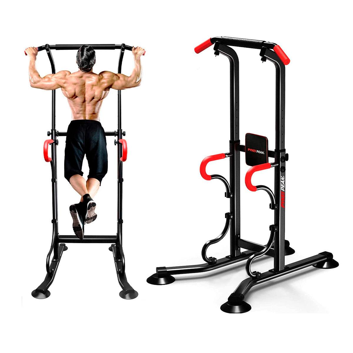 アウトレット】ぶら下がり健康器懸垂マシン ブラック/ブラック&レッド