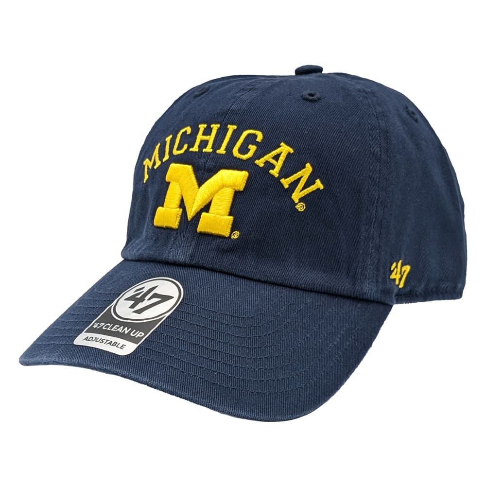 47 NCAA キャップ CLEAN UP CLASSIC ARCH ミシガン大学（ネイビー