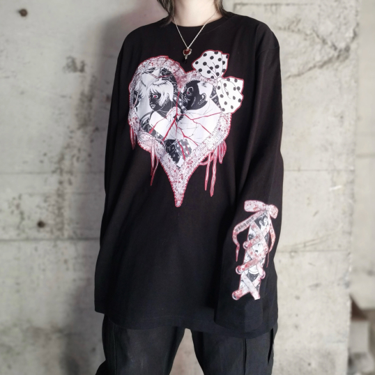 QOOZA × 丸尾末広コラボ / 少女椿「第五話」L/S TEE - QOOZA