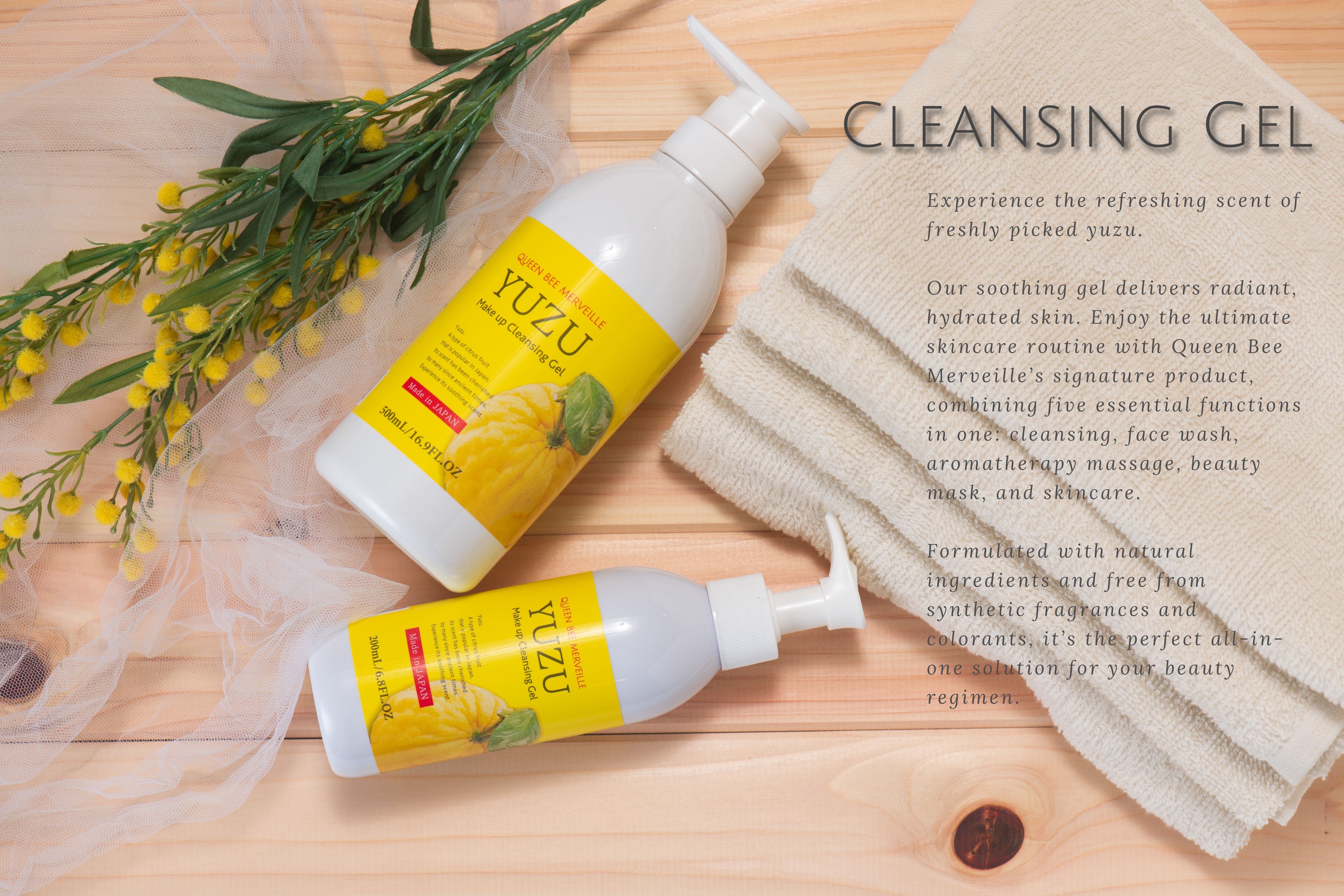 ゆず香るクレンジングジェル 500mL｜ダブル洗顔不要・美容液洗顔・防腐