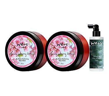 WEN by Chaz Dean Re-Moist Mask Duo + 3.4oz Botanical Tonic - QVC.com