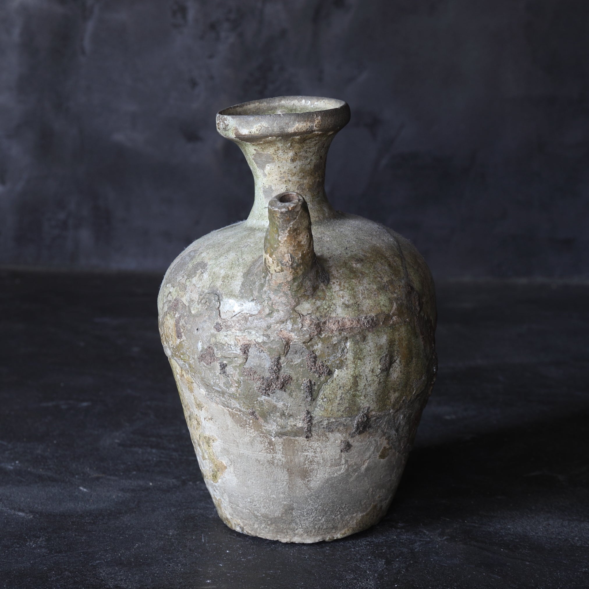 鎌倉時代 古瀬戸 灰釉水注（1185–1333 CE） | 入蘆花（ロカニイル）