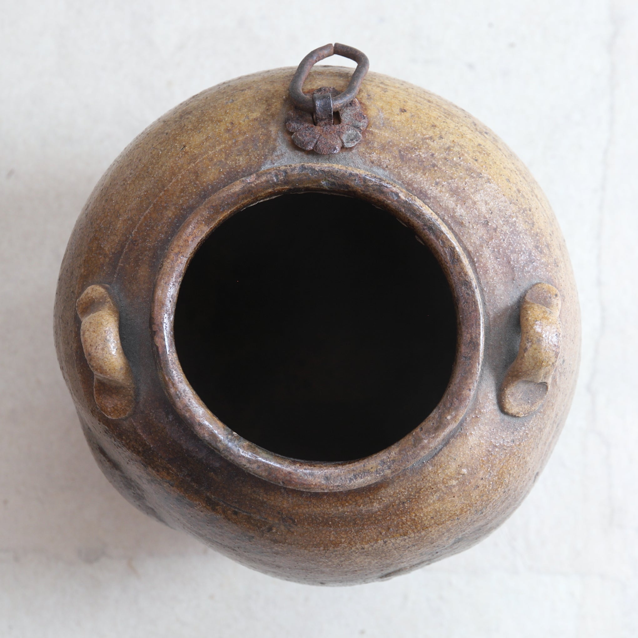 江戸時代 古瀬戸 鉄釉双耳掛花生（1603–1867 CE） | 入蘆花（ロカニイル）