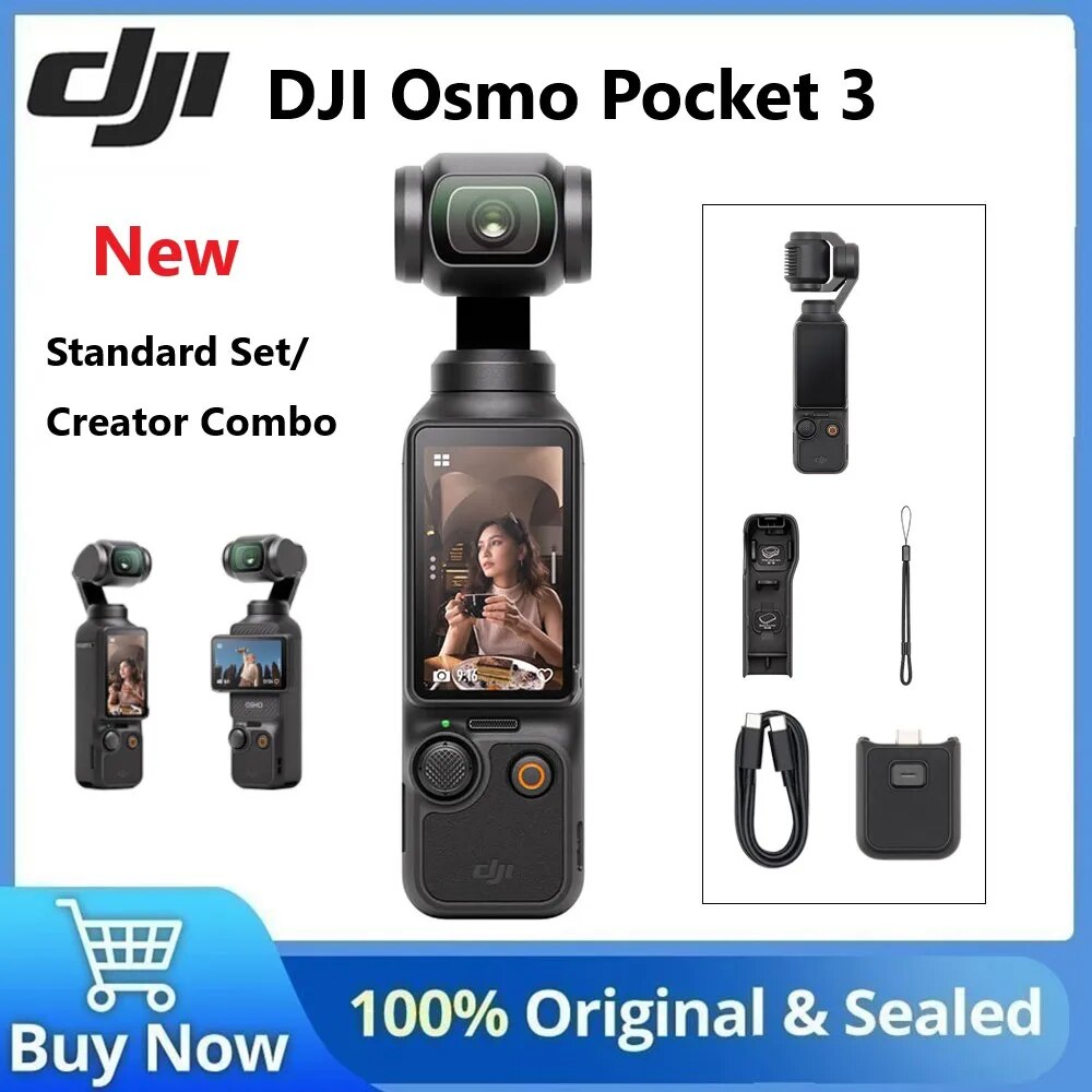 DJI Osmo Pocket 3 - 1'' CMOS ve 4K/120fps Video Yüz/Nesne Takibine